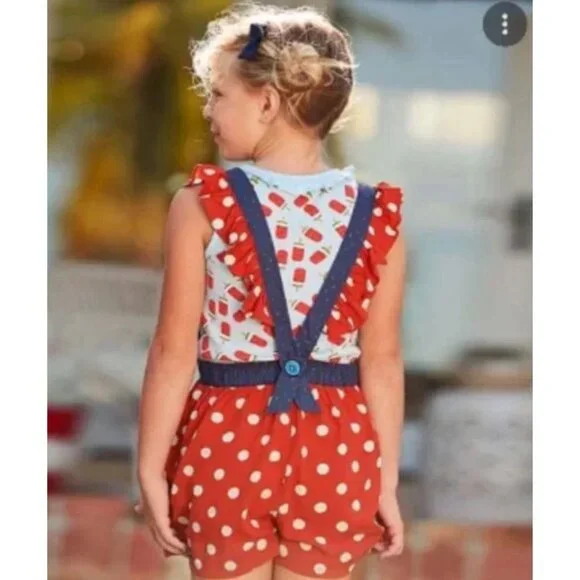Matilda Jane Girls Size 2 Polka Dot Most Magical Day Romper 2 availabel twins mu - Picture 3 of 12